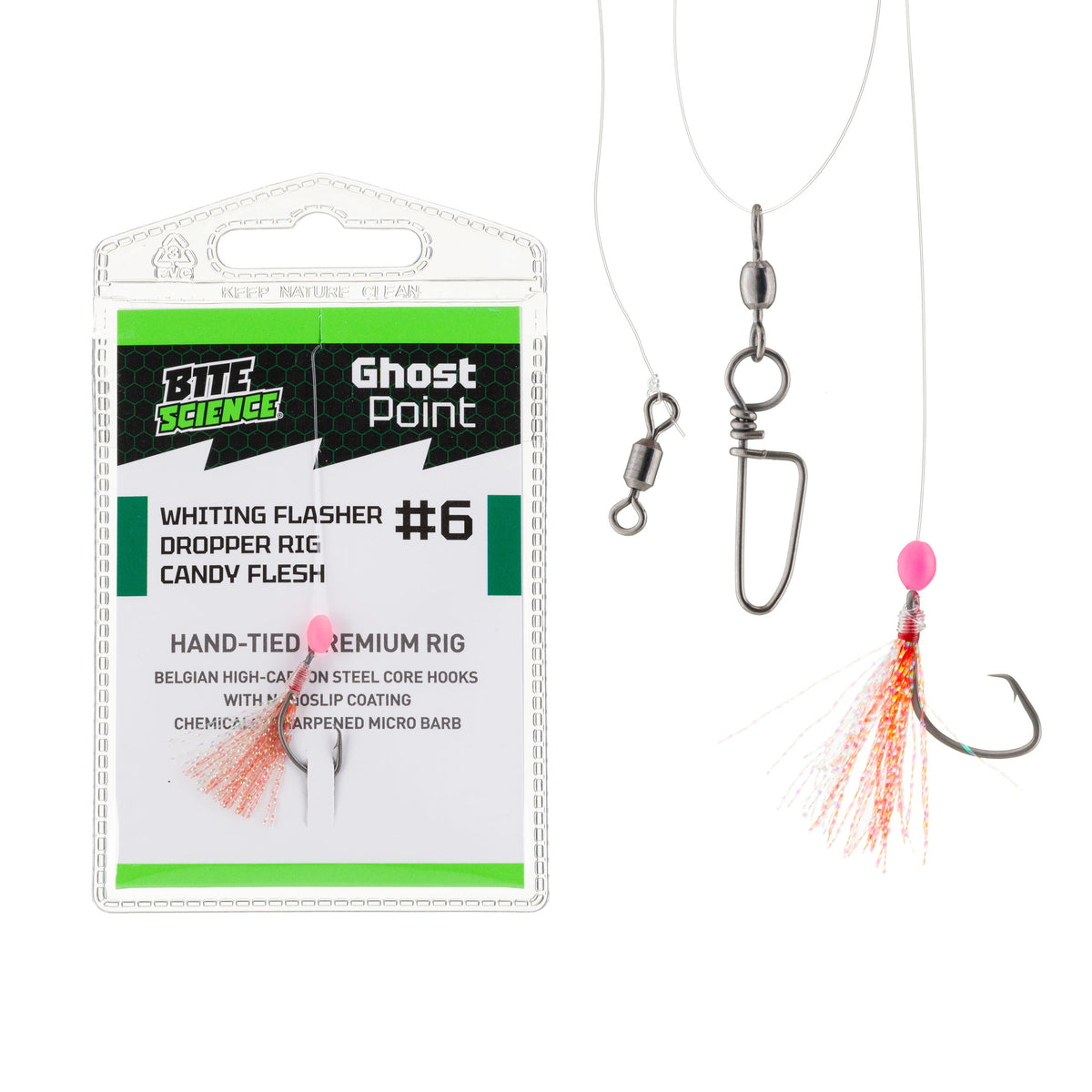 Bite Science Ghostpoint Whiting Flasher Dropper Paternoster Rigs
