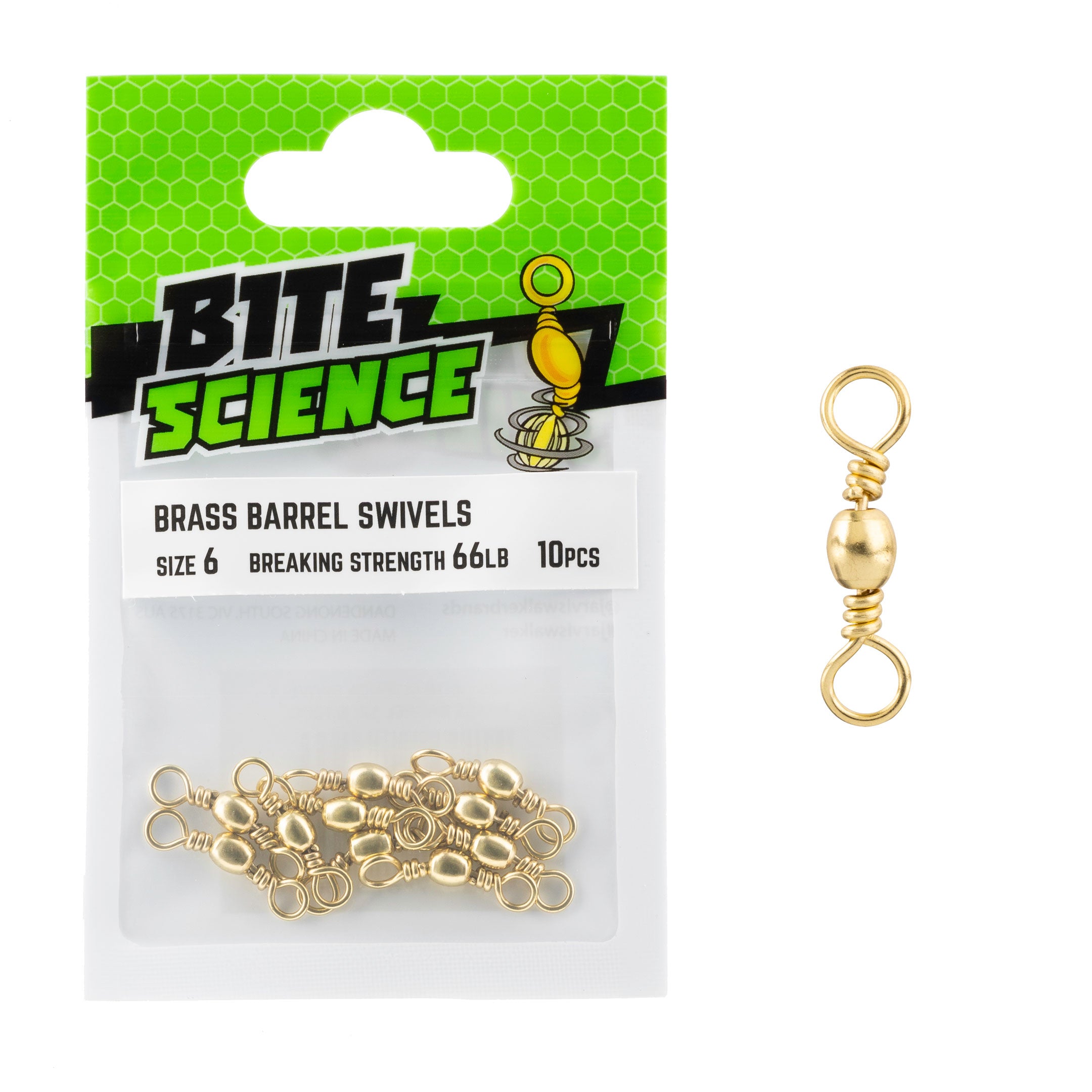 Bite Science Brass Barrel Swivels