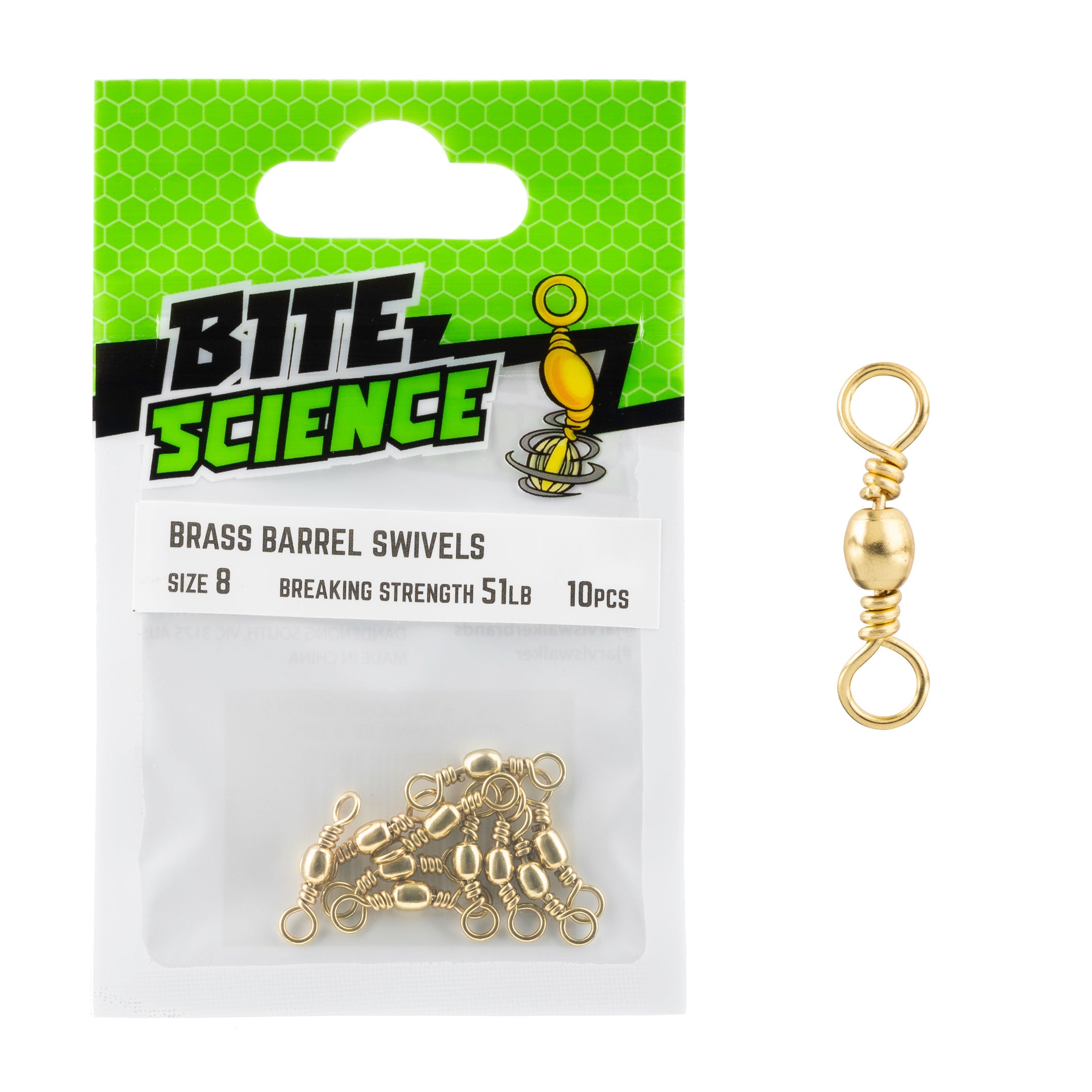 Bite Science Brass Barrel Swivels
