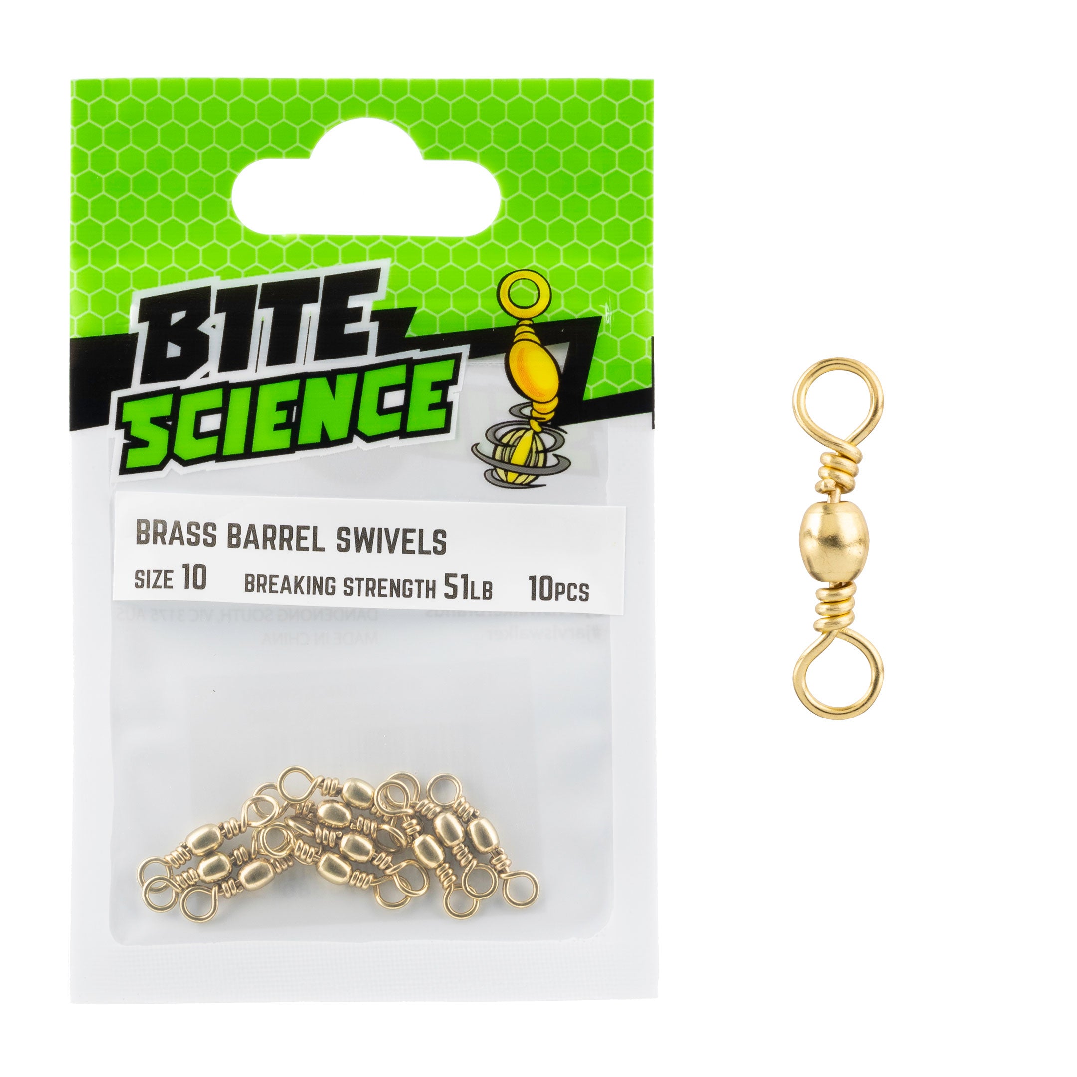 Bite Science Brass Barrel Swivels