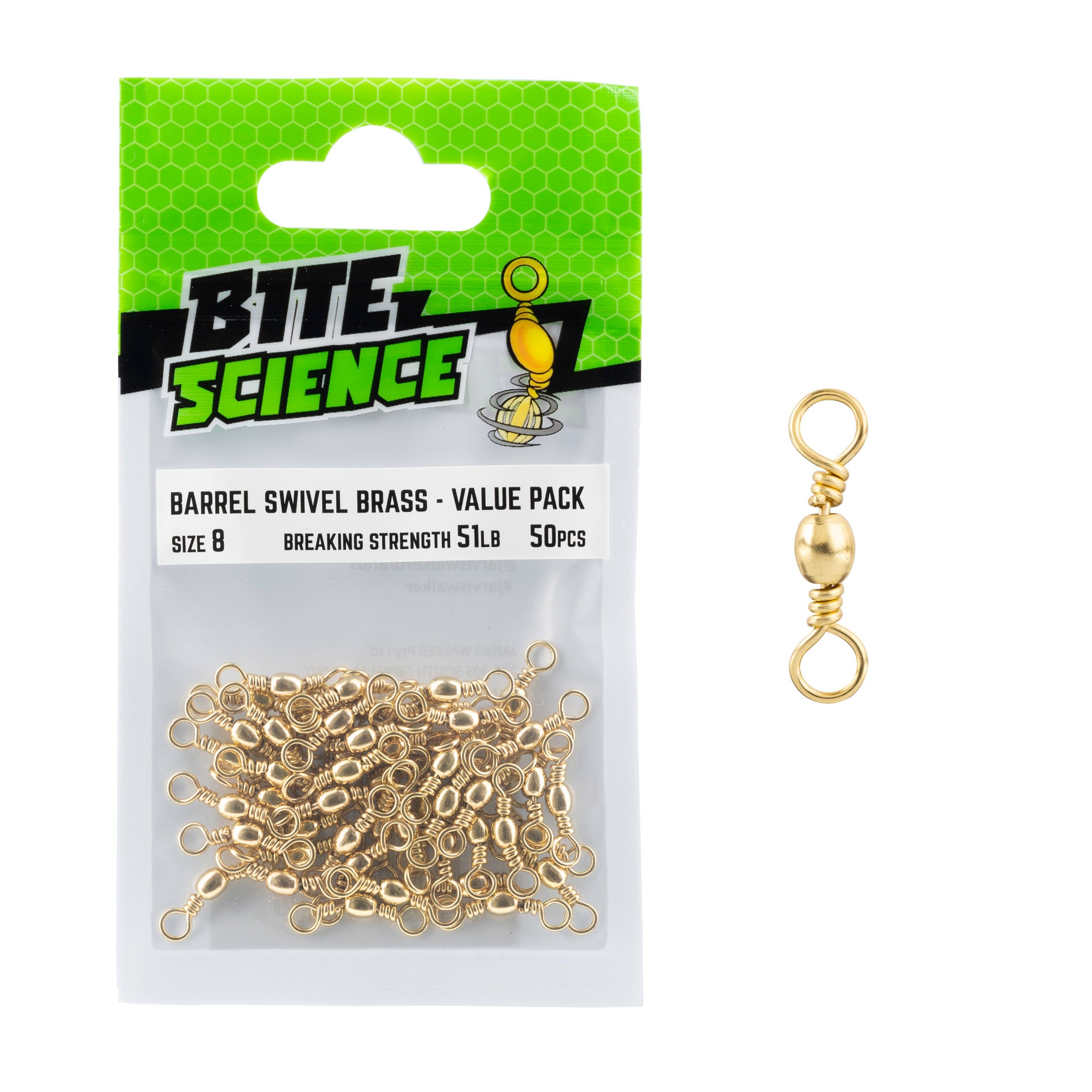 Bite Science Brass Barrel Swivels
