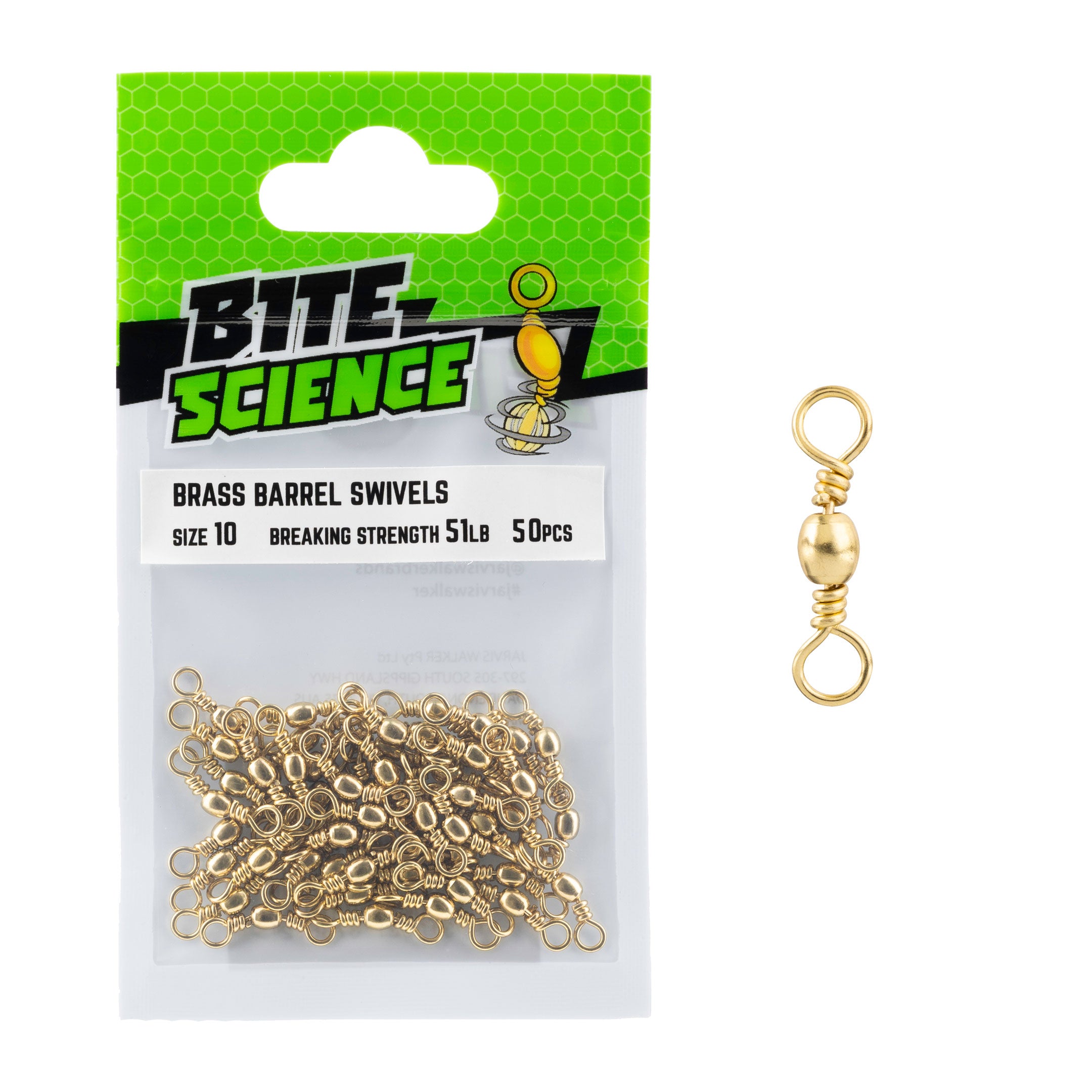 Bite Science Brass Barrel Swivels