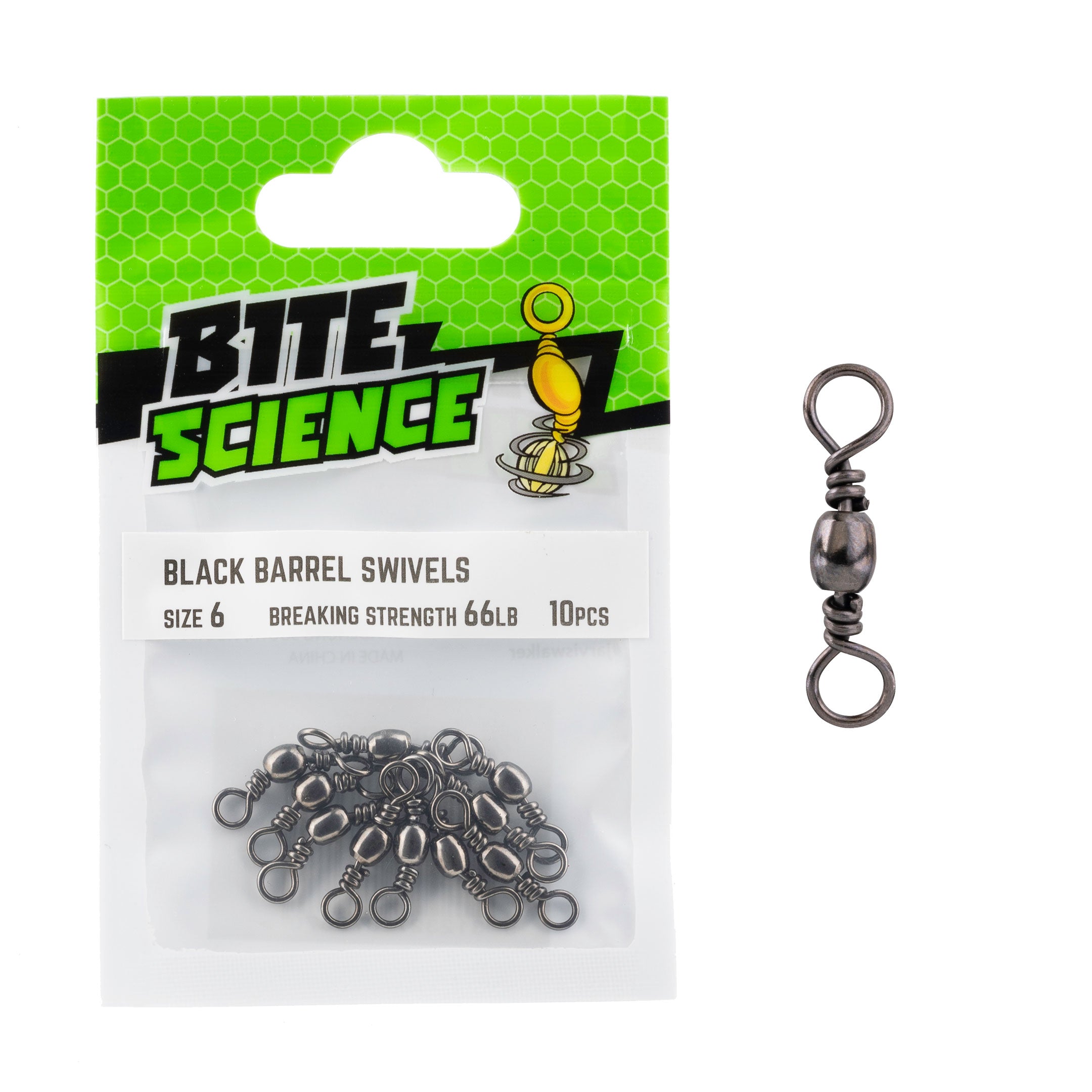 Bite Science Black Barrel Swivels