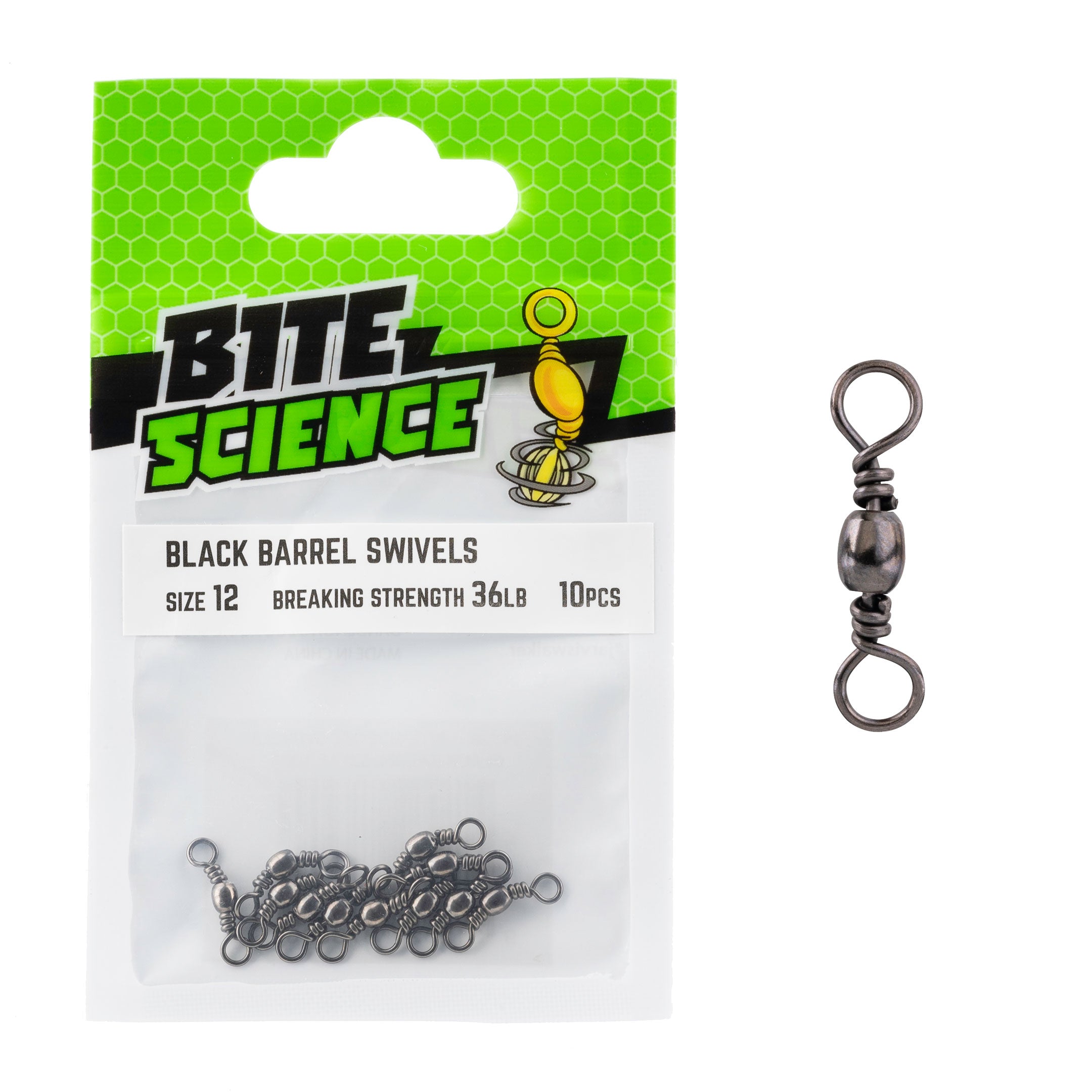 Bite Science Black Barrel Swivels