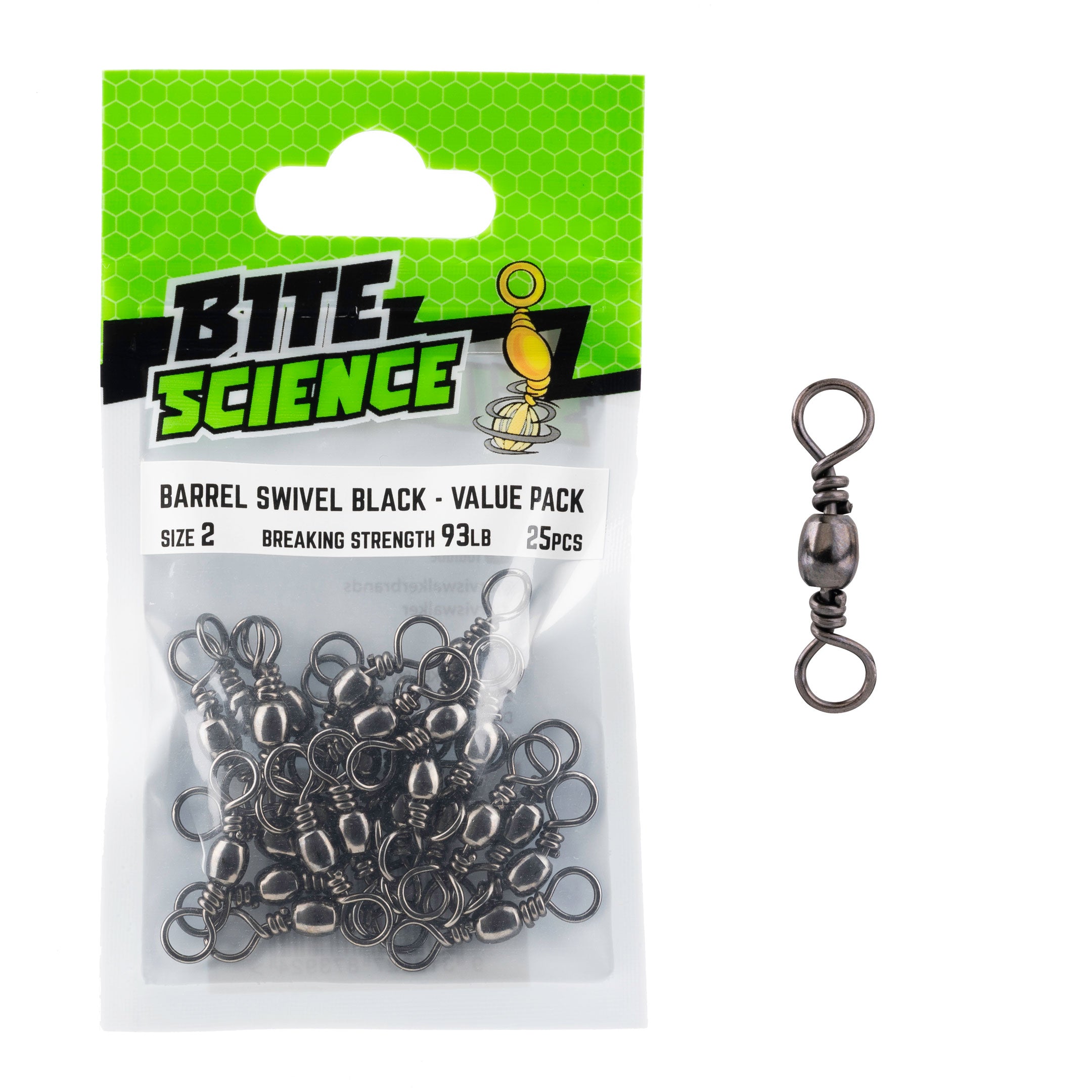 Bite Science Black Barrel Swivels