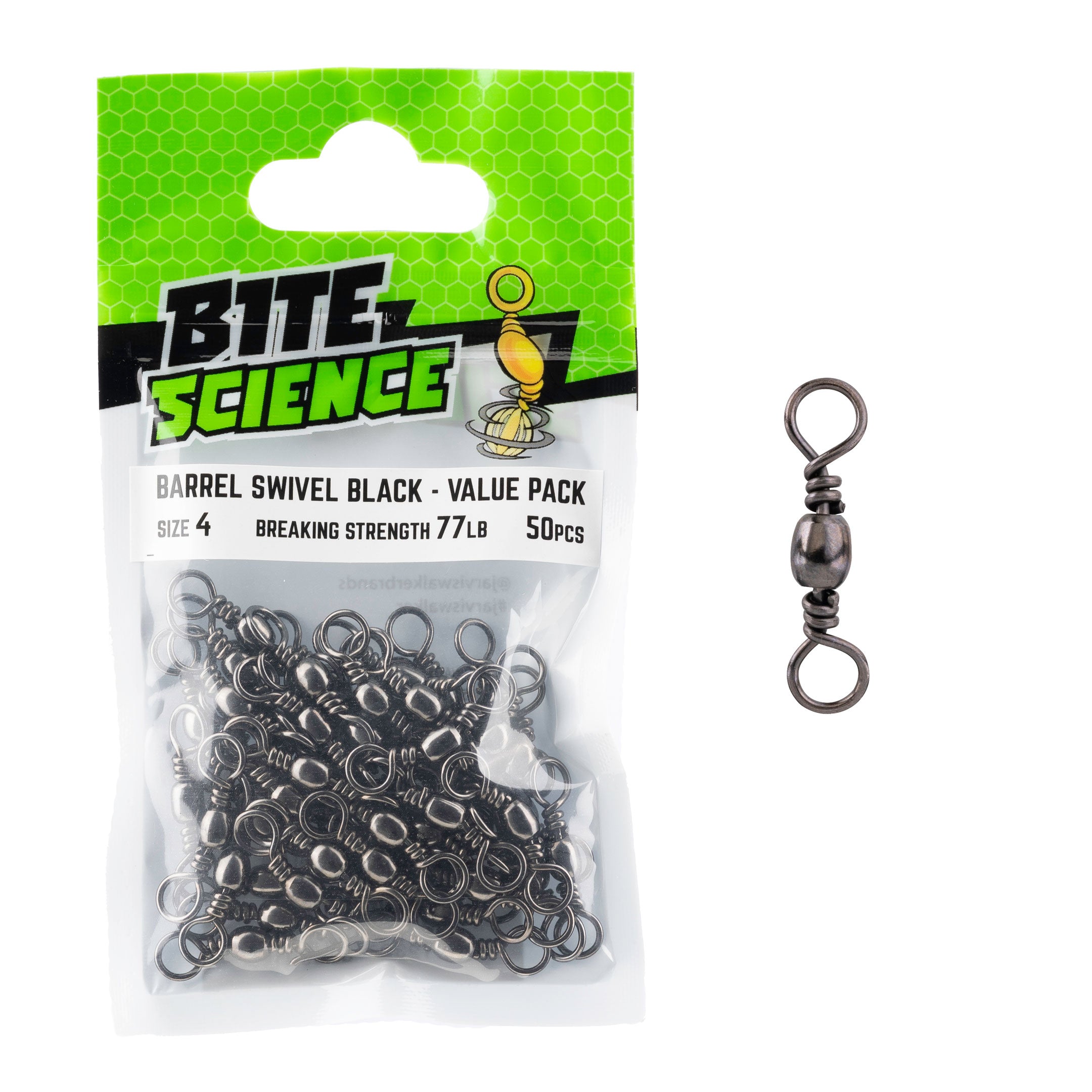 Bite Science Black Barrel Swivels