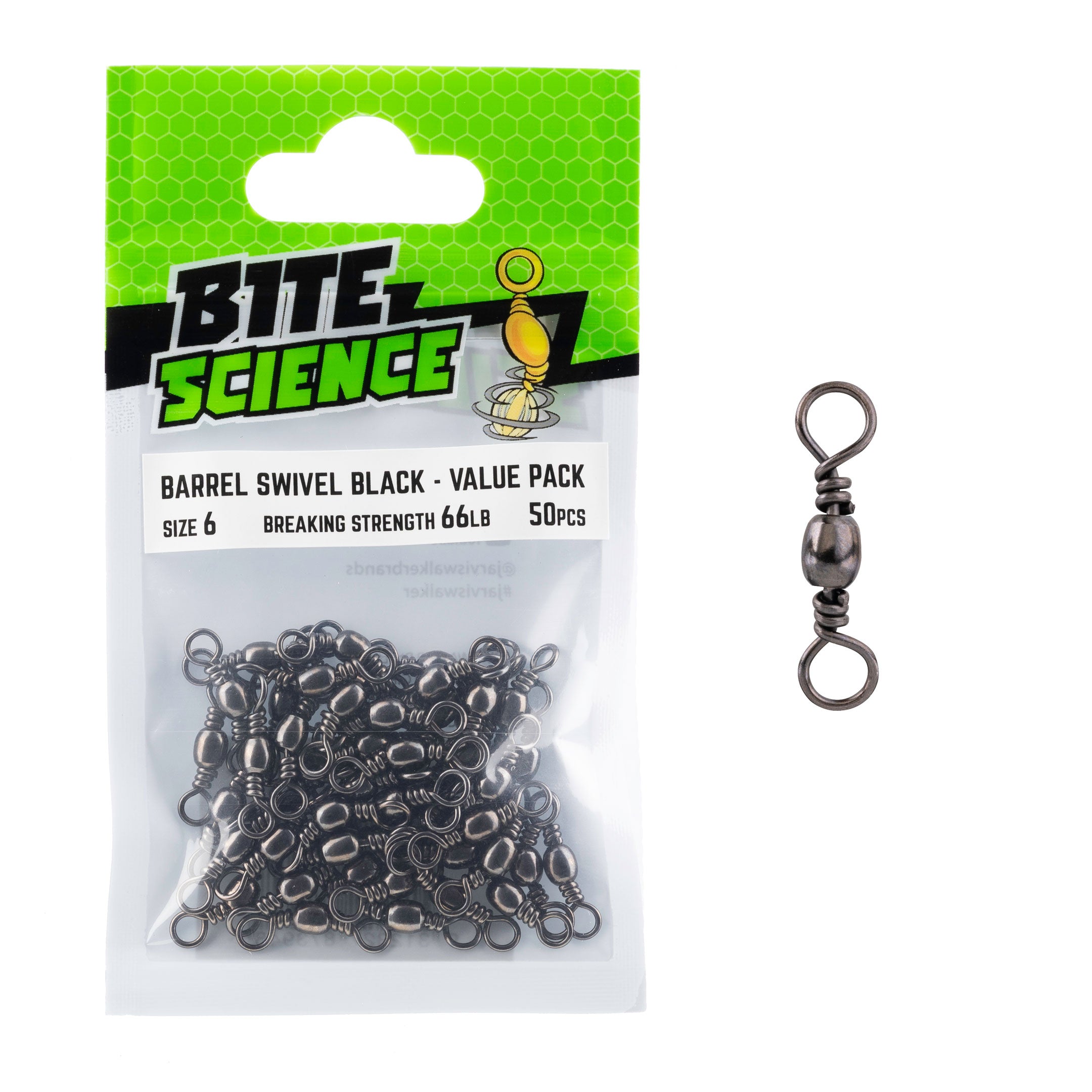 Bite Science Black Barrel Swivels