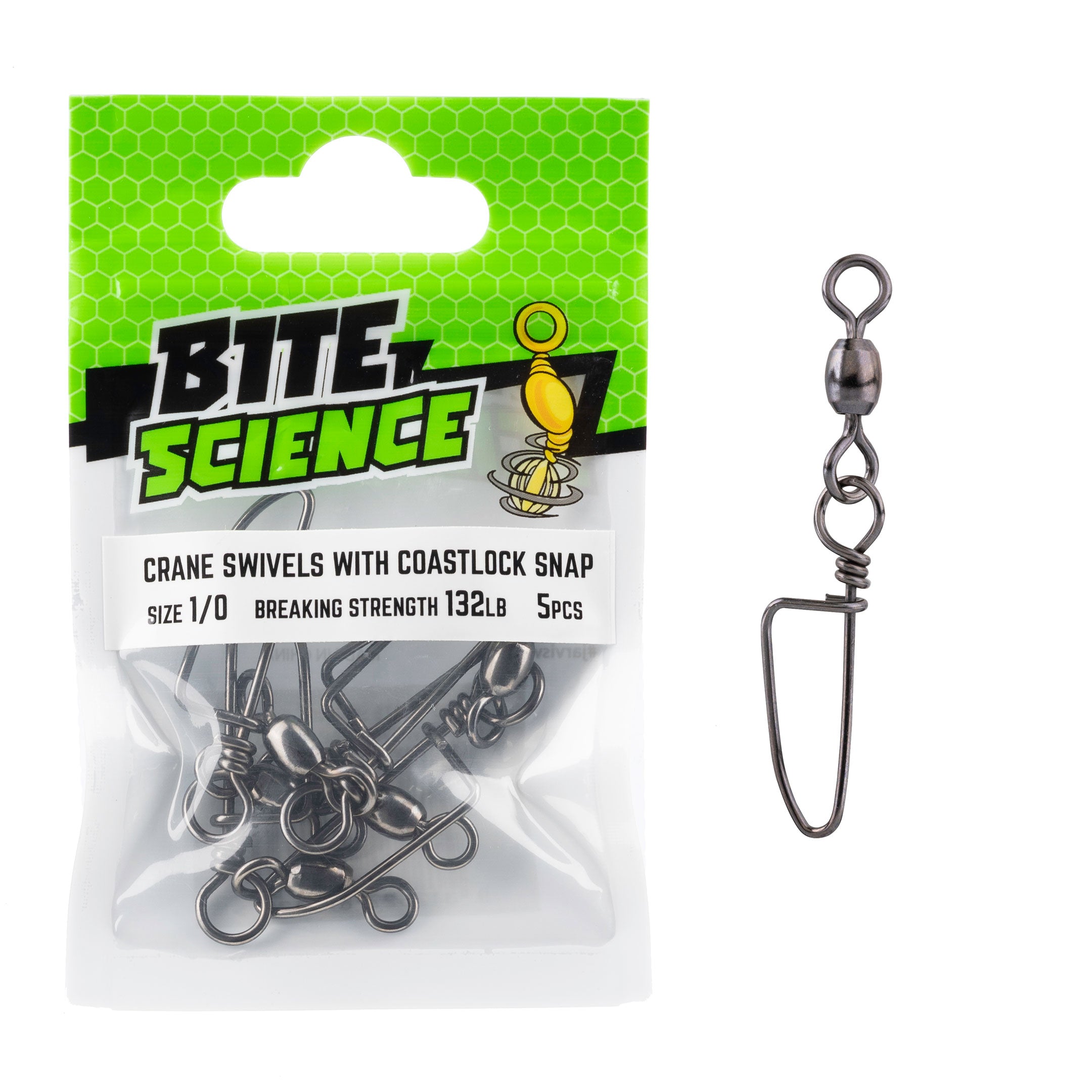 Bite Science Crane Swivels with Coastlock Snap