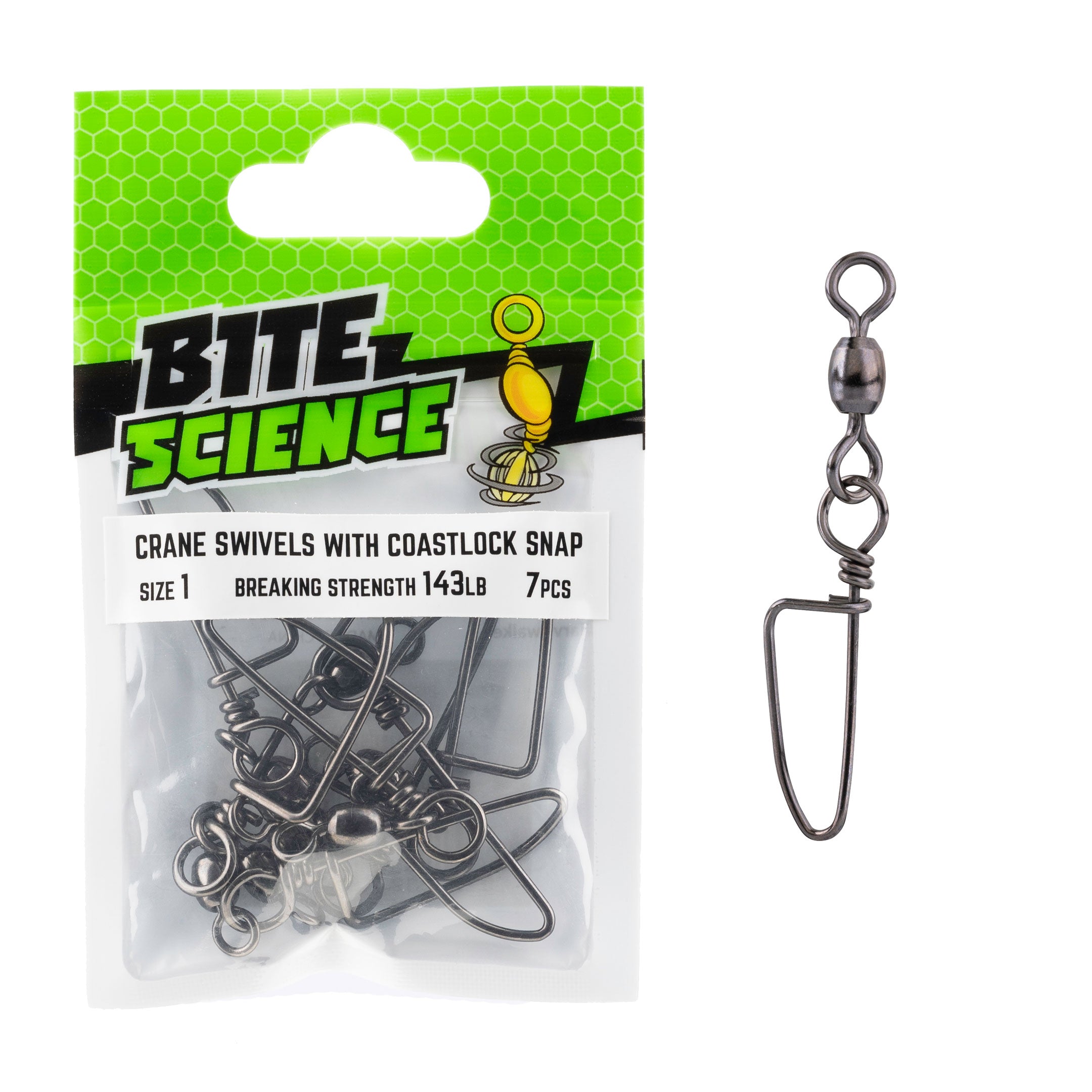 Bite Science Crane Swivels with Coastlock Snap