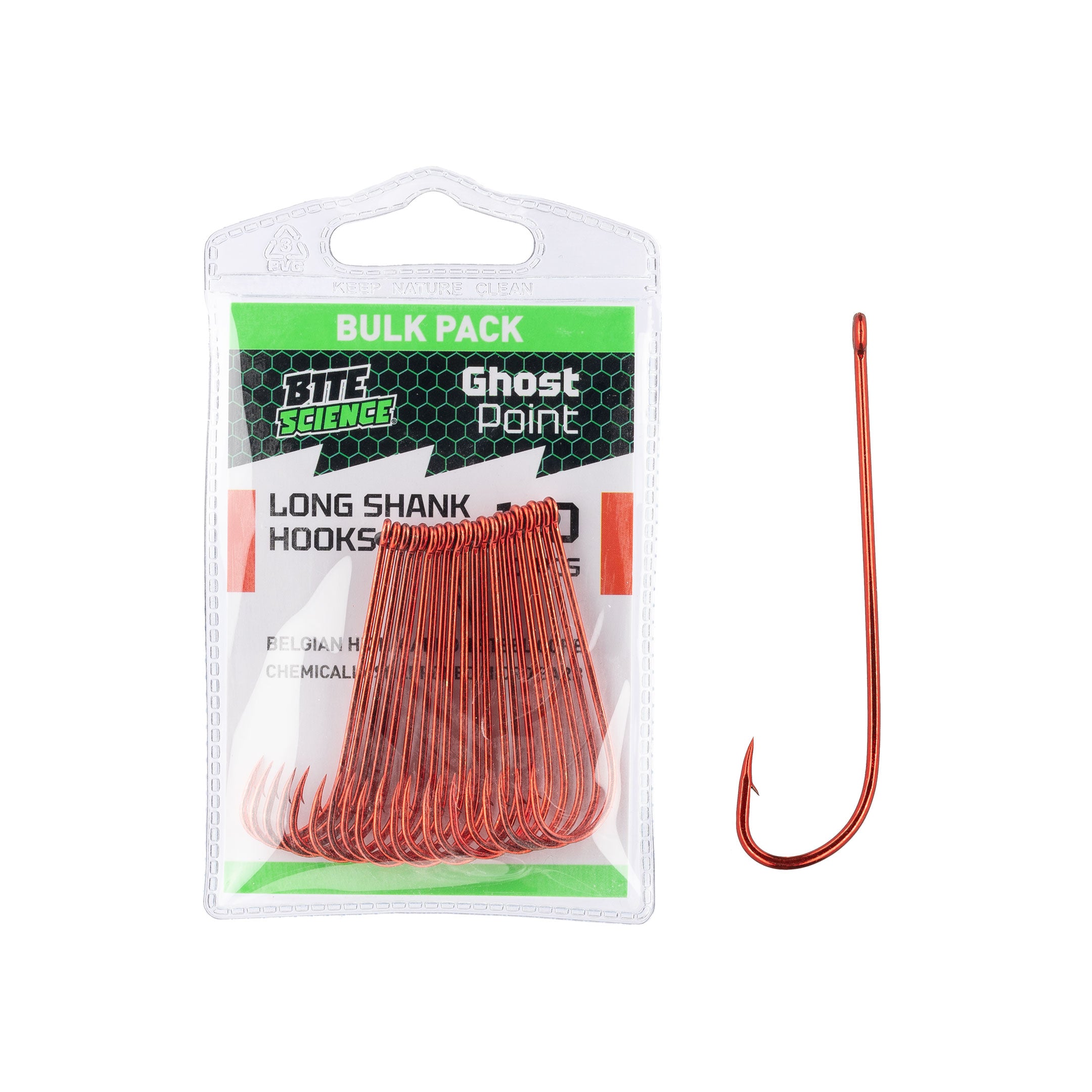 Bite Science Ghost Point Red Long Shank Hooks