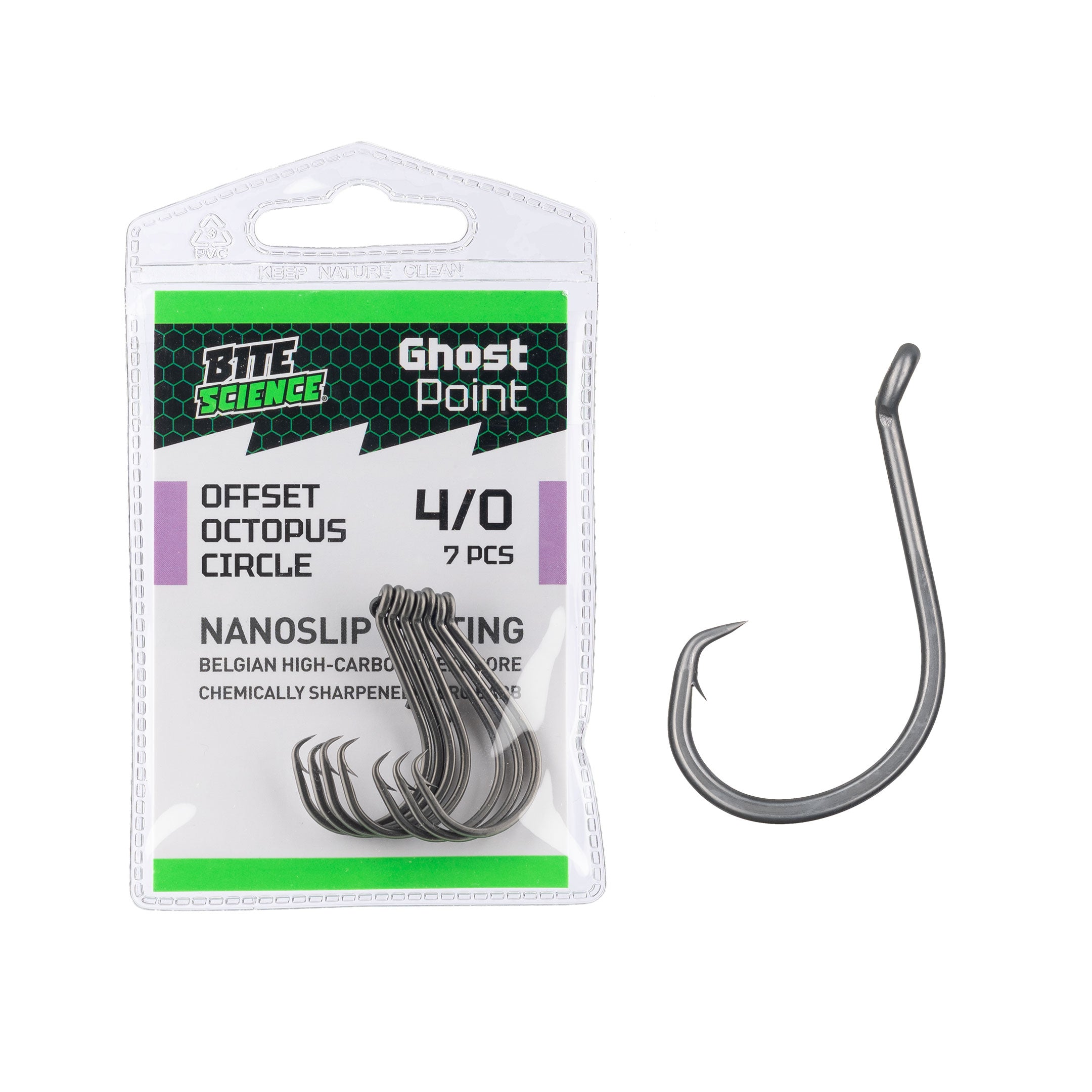 Bite Science Ghost Point Offset Octopus Circle Hooks