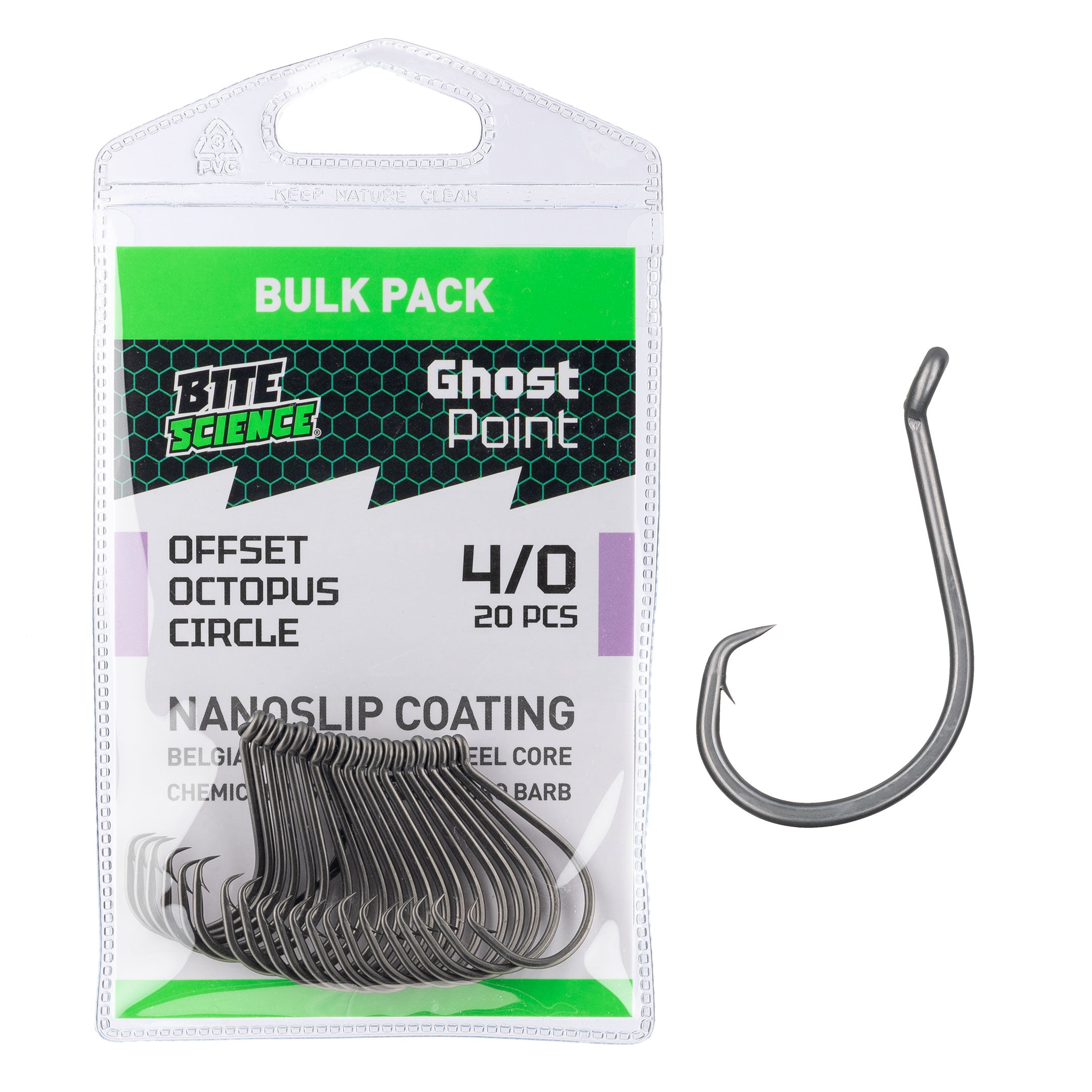 Bite Science Ghost Point Offset Octopus Circle Hooks