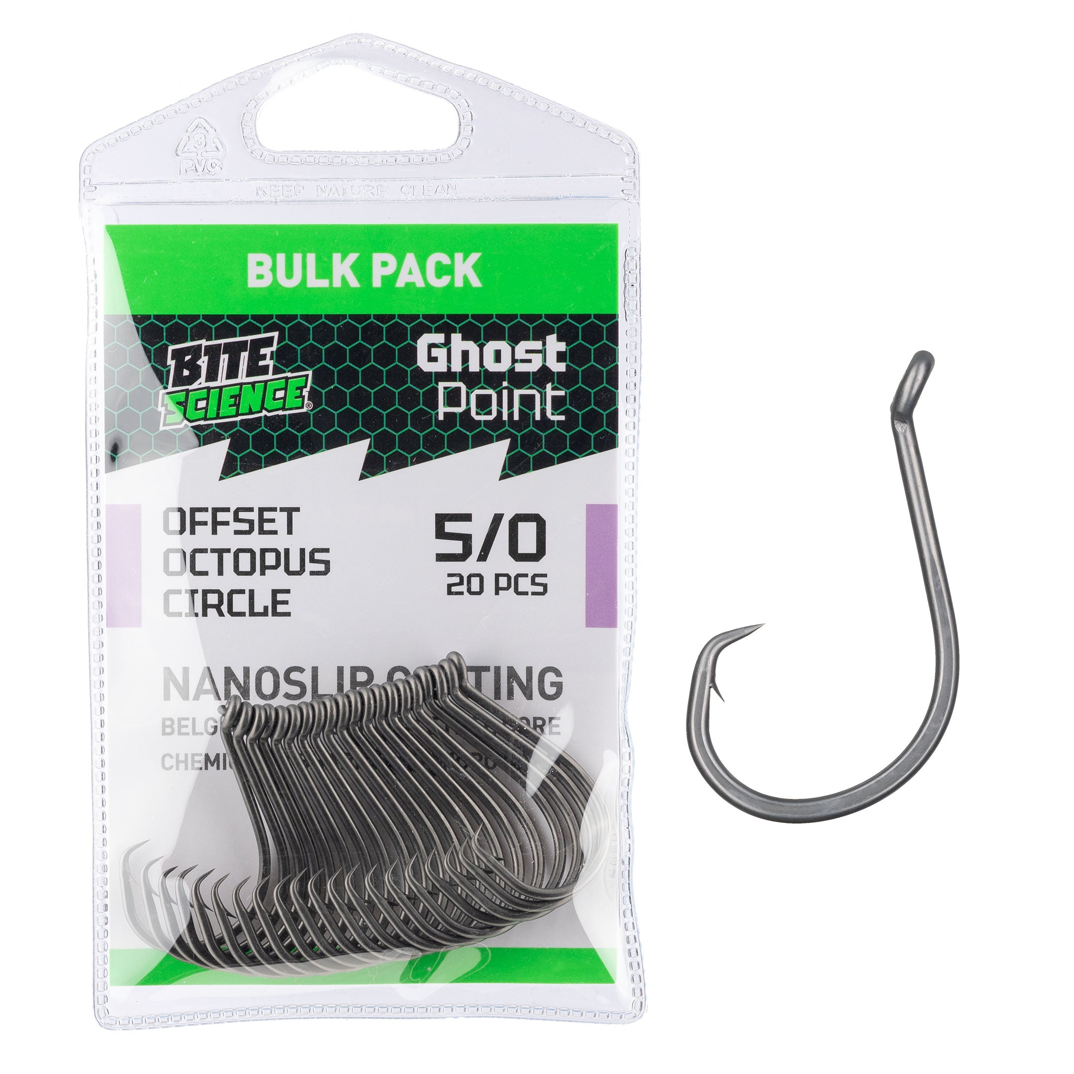 Bite Science Ghost Point Offset Octopus Circle Hooks