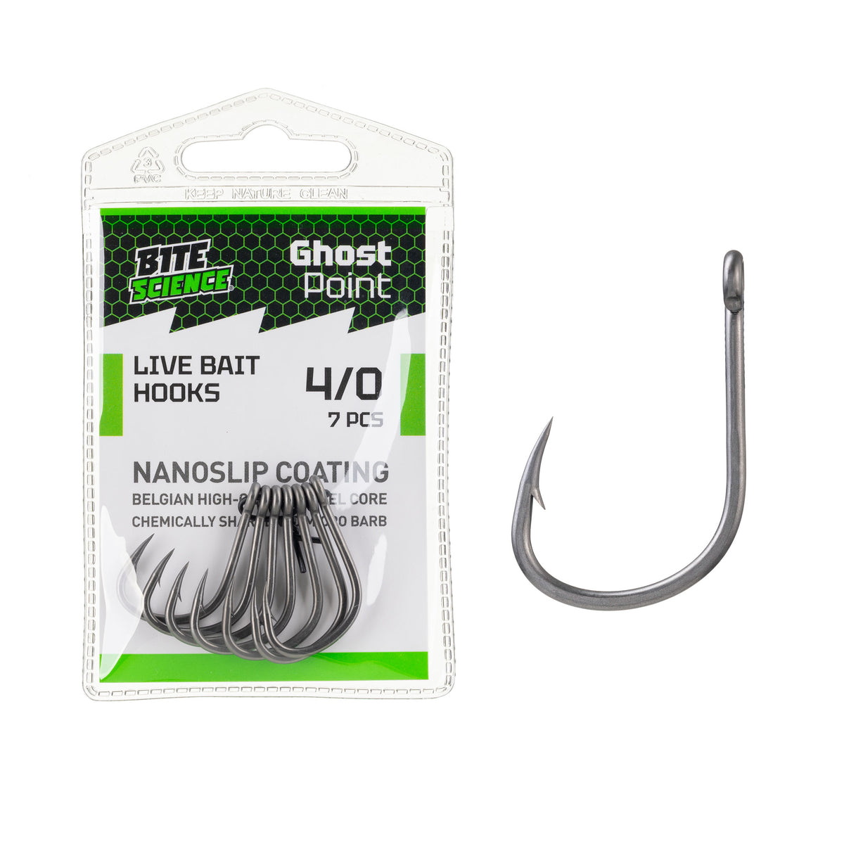 Bite Science Ghostpoint HD 4X Strong Live Bait Hooks